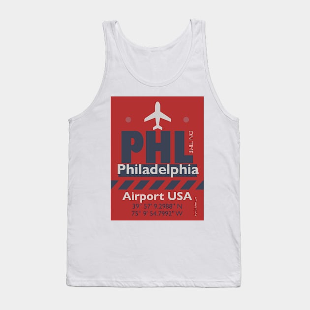 RED Airport Philadelphia 909.21 Tank Top by Woohoo